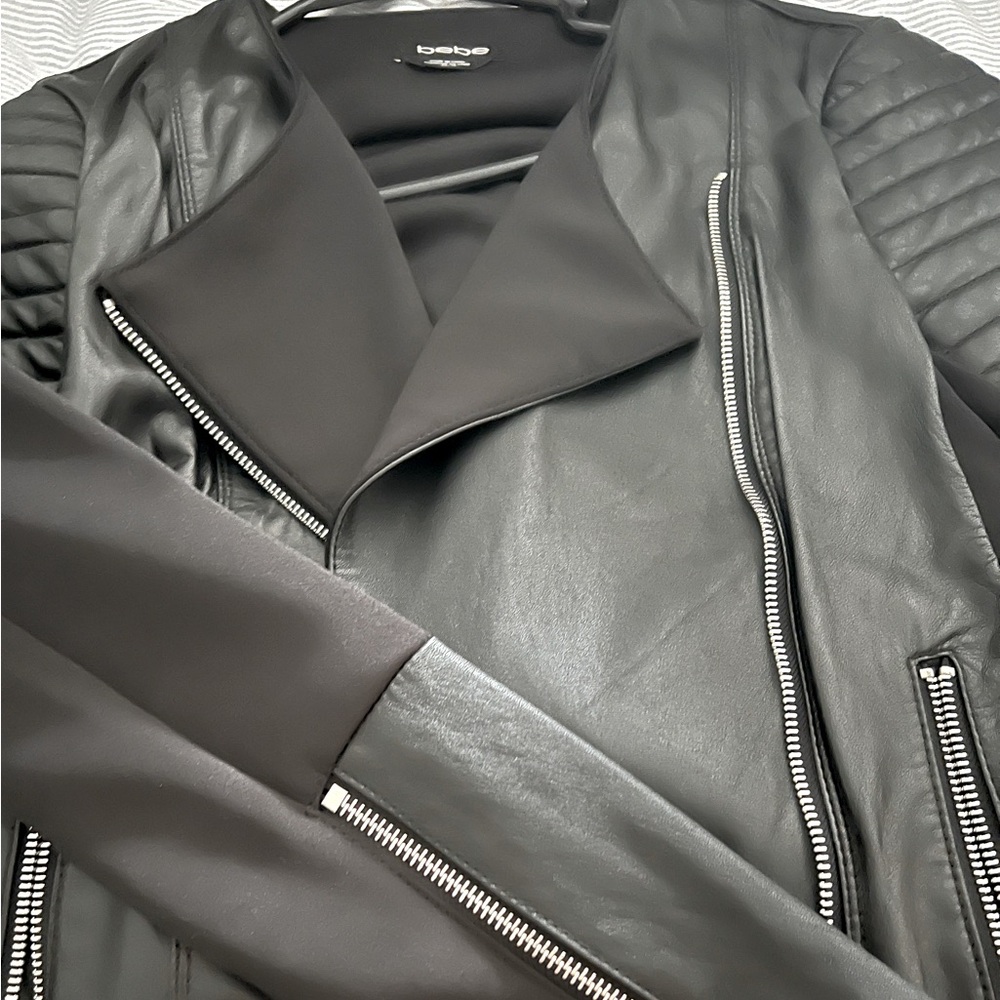 Bebe Leather jacket xs